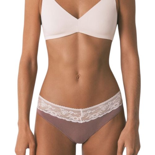 Bikini Women Secret café de cintura corta para mujer