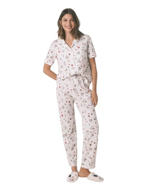 Pijama con pantalón Women Secret estampada de Snoopy para mujer