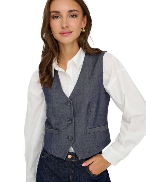 Chaleco JDY azul para mujer