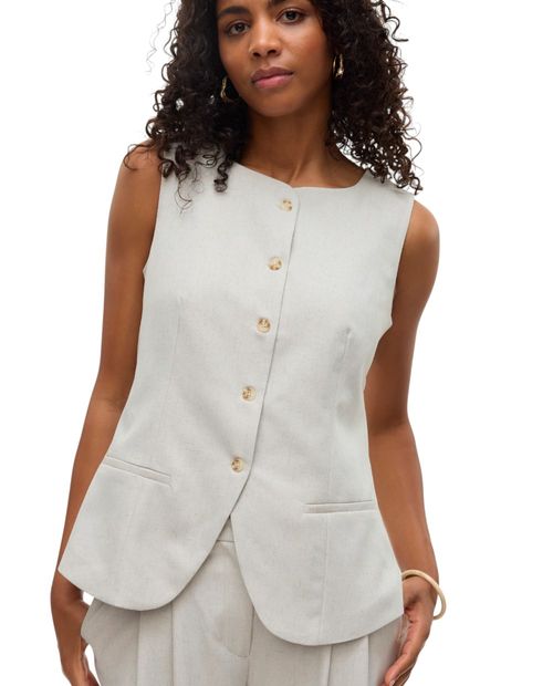 Chaleco Vero Moda beige para mujer