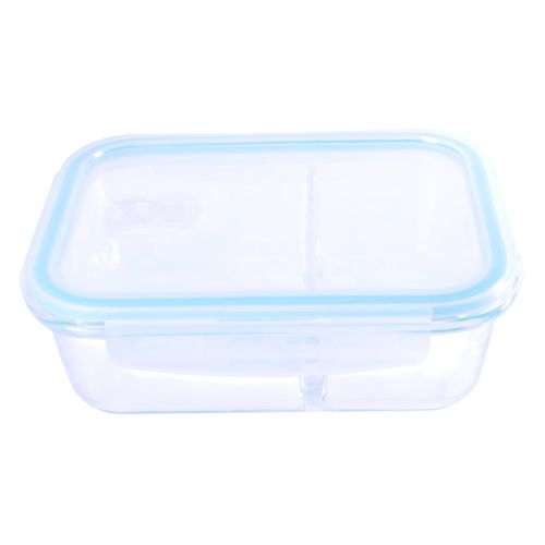 Depósitos de vidrio con división Detalles 19.8×14.8×6.7 cm