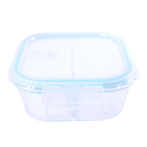 Depósitos de vidrio con división Detalles 16x6.5 cm