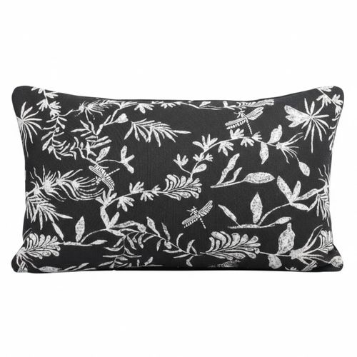 Cojín decorativo rectangular jacquard botánico 30x50 cm