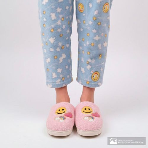Pantuflas Crece estampada para mujer