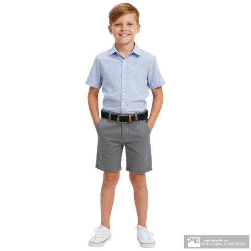 Short chino gris para niño