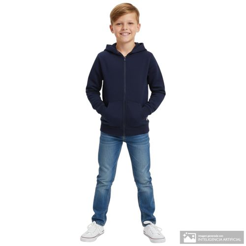 Sudadera con capucha azul para niño