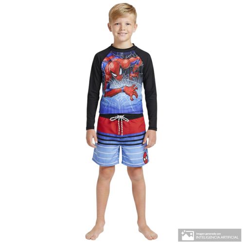 Camiseta para baño de Spider Man para niño