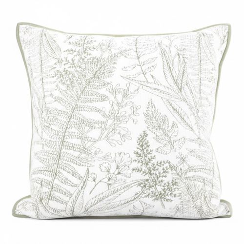 Cojín decorativo cuadrado jacquard botánico 45x45 cm