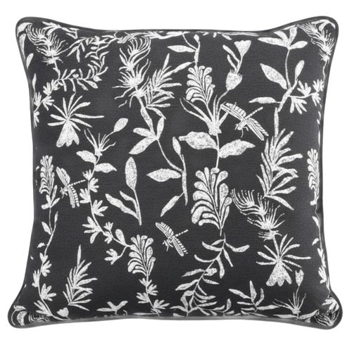 Cojín decorativo cuadrado jacquard botánico 45x45 cm