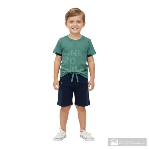 Conjunto de 2 piezas multicolor con estampado para niño