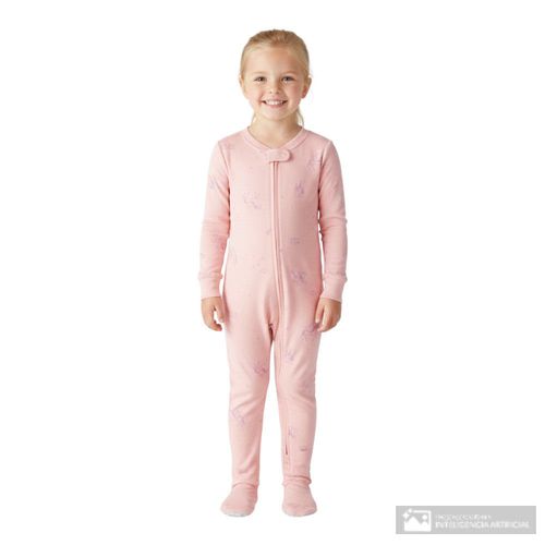 Pijama rosada con estampado para niña