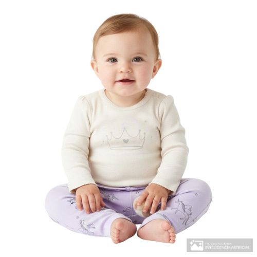 Conjunto de 2 piezas multicolor con estampado para bebé niña