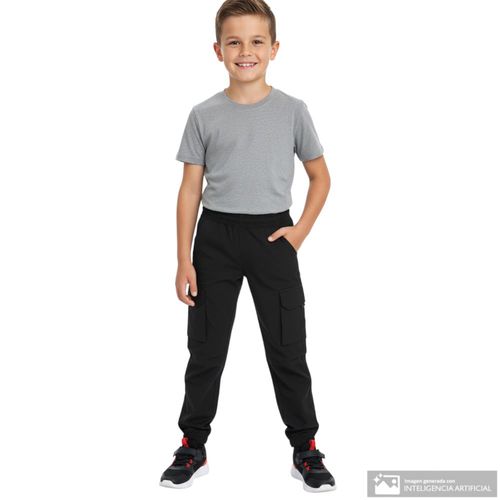 Pantalón negro cargo para niño