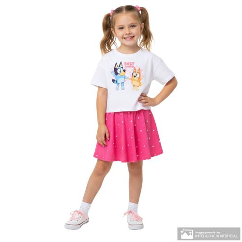 Conjunto bicolor de Bluey para niña