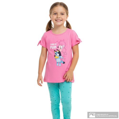 Conjunto bicolor de Bluey para niña