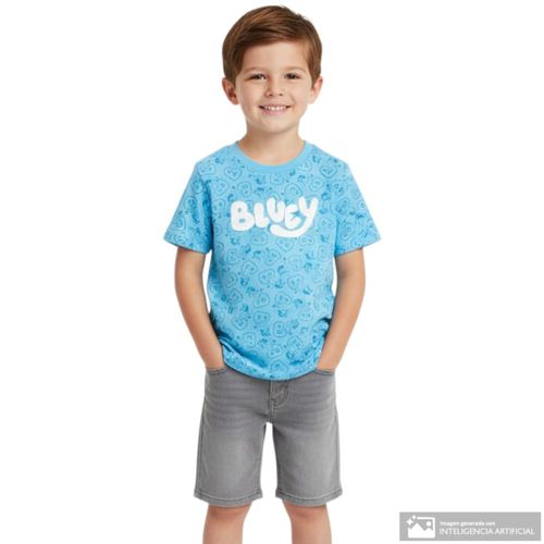 Camiseta azul de Bluey para niño