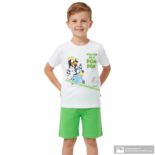 Conjunto bicolor de Bluey para niño