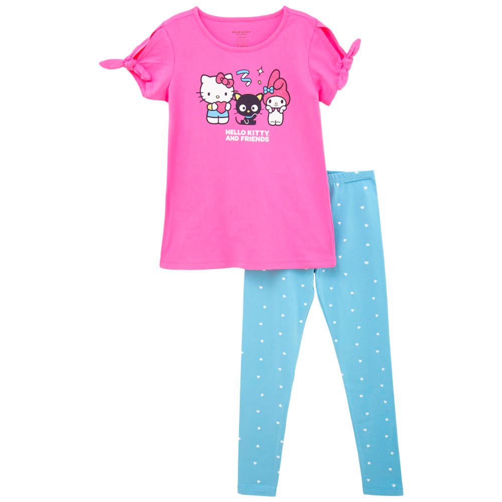Conjunto bicolor de Hello Kitty para niña - Siman Costa Rica