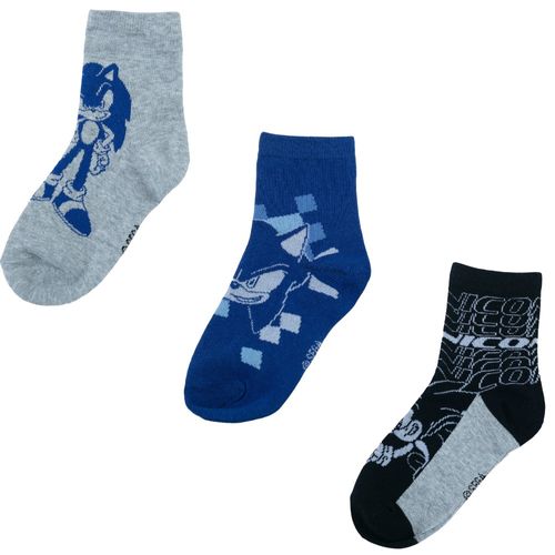 Set de 3 pares de calcetines Sonic para niño