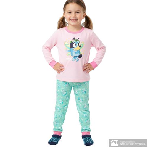 Pijama bicolor de Bluey para niña
