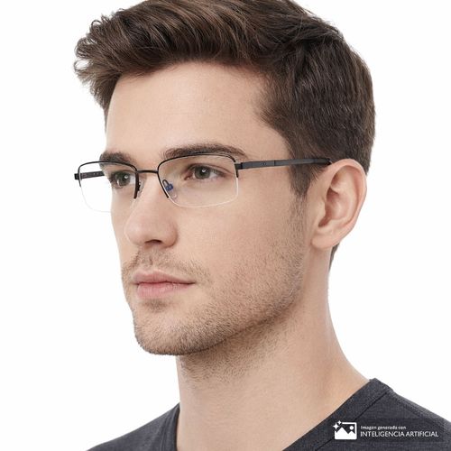 Aro semi al aire rectangular Cat de metal para hombre