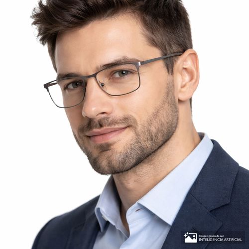 Aro completo rectangular Cat de metal para hombre