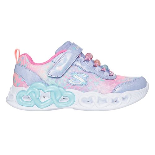 Zapato deportivo casual Skechers morado/rosado para niña