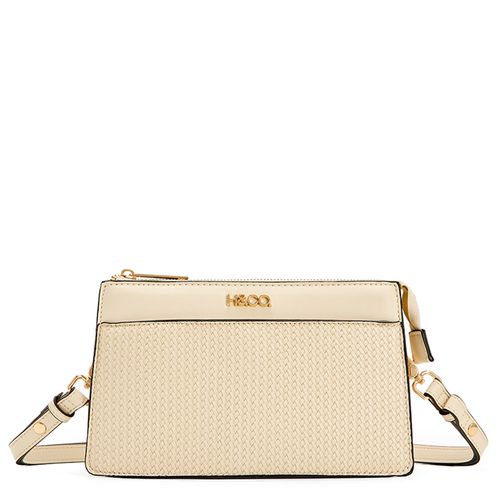 Cartera crossbody H&Co color beige para mujer