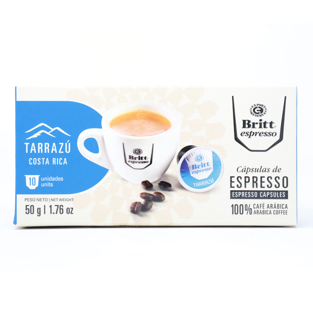 Britt Tarrazú Café Espresso 10 Cápsulas