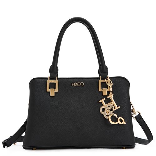 Cartera mini satchel H&Co color negro para mujer