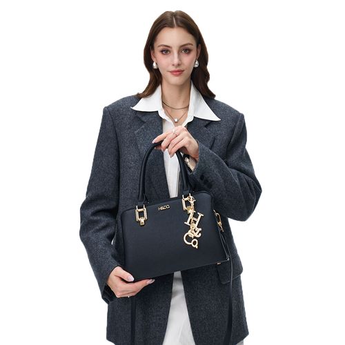 Cartera mini satchel H&Co color negro para mujer