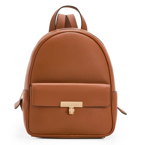 Mochila H&Co Zoe color café para mujer