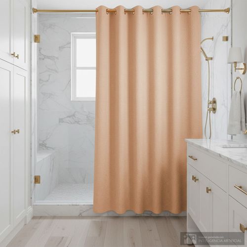 Cortina de poliéster diseño sólido para baño 178x183 cm