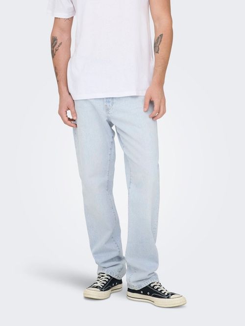 Jeans Only and Sons straight fit celeste denim para hombre