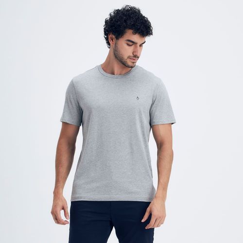 Camiseta Penguin slim fit gris heather para hombre