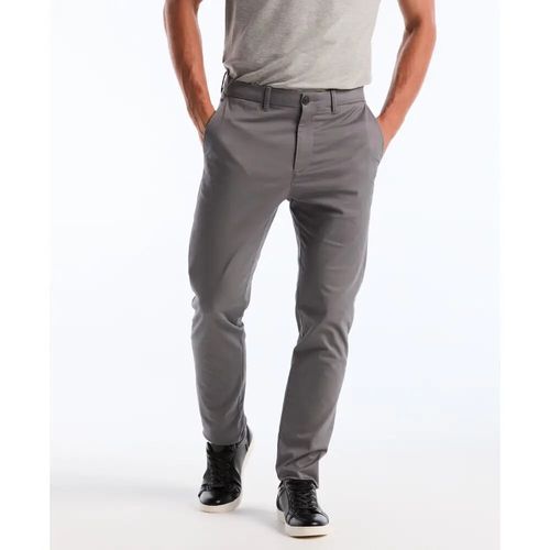 Pantalón chino Penguin gris sólido para hombre
