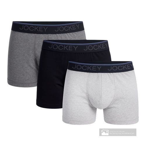 Pack de 3 boxers briefs Jockey multicolor sólidos para hombre