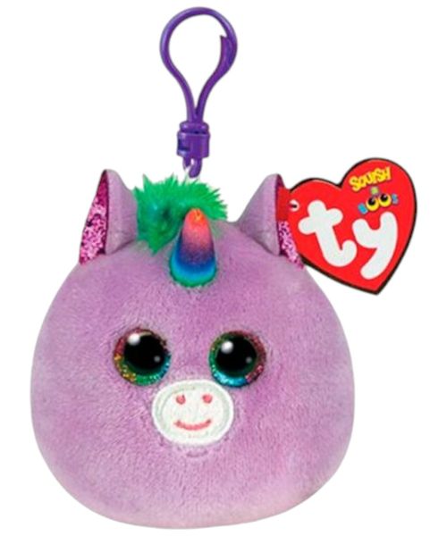 Ty Squish-a-boos rosette Unicornio clip