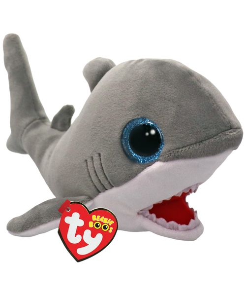 Ty Peluche Beanie Boos Finnegan Tiburón gris regular