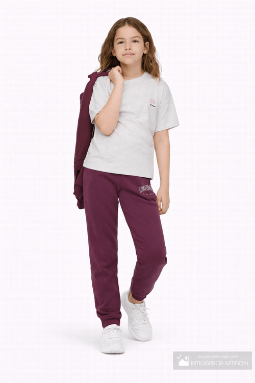 Blusa gris para niña