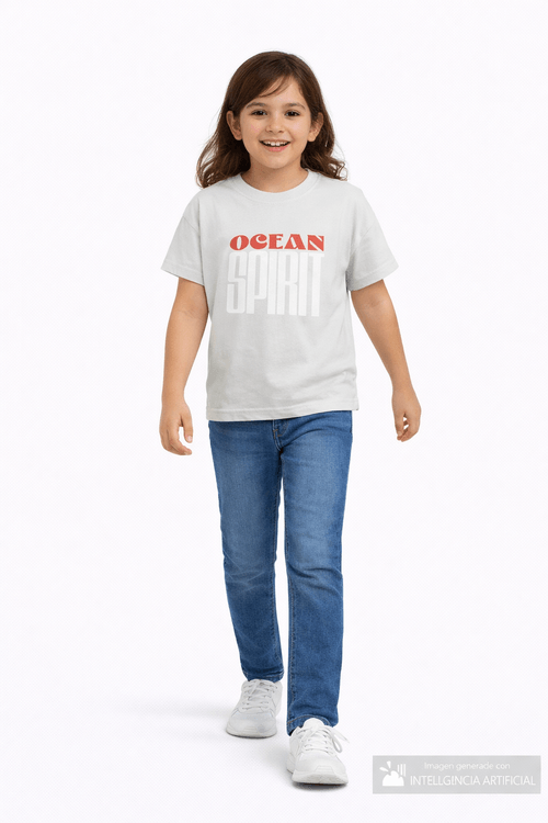 Blusa blanca estampada para niña