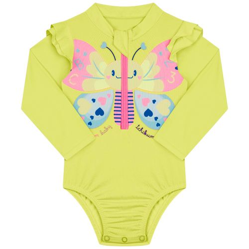 Traje de baño verde para bebé niña