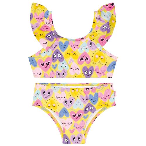 Traje de baño multicolor estampado para niña