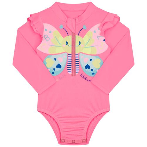 Traje de baño rosado para bebé niña