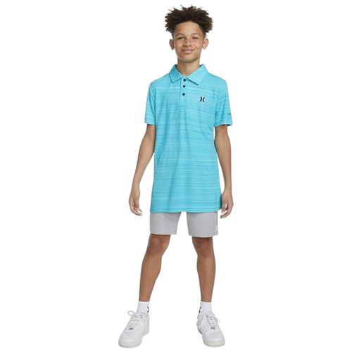 Camisa verde aqua tipo polo para niño