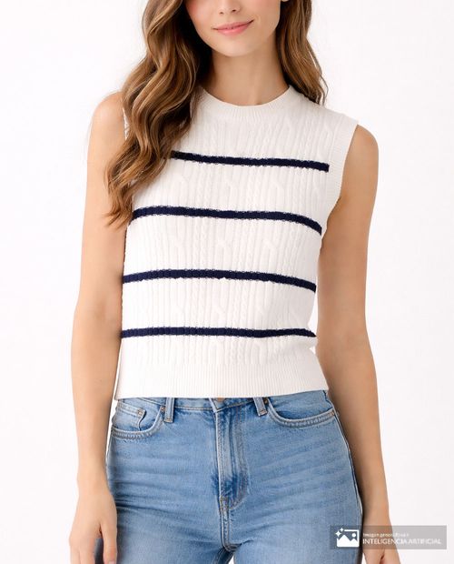 Chaleco Orange rayado para mujer