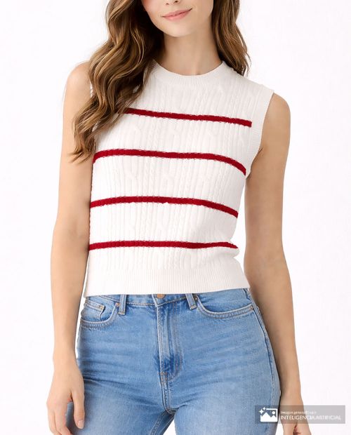 Chaleco Orange rayado para mujer