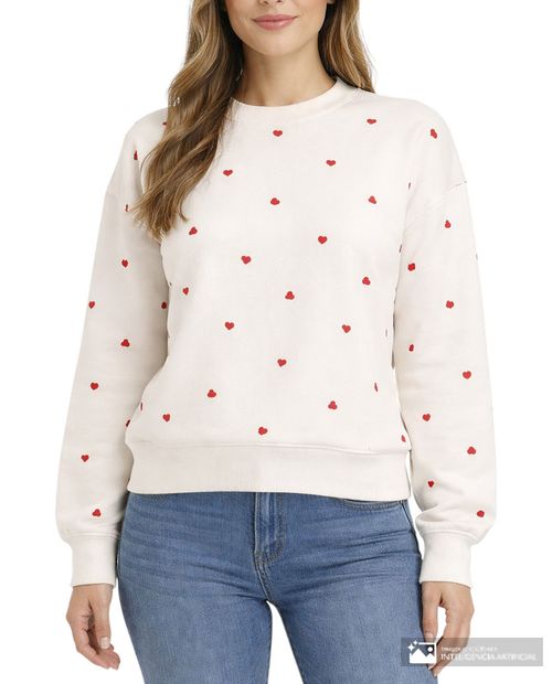 Suéter Orange pull over blanco para mujer