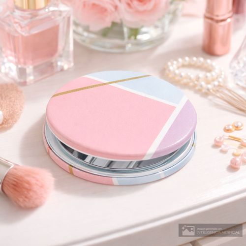 Espejo surtido redondo diseño geométrico 7 cm