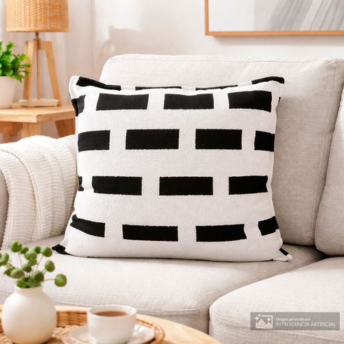 Cojín decorativo geométrico rectángulos 45x45 cm